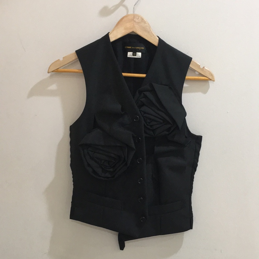 Comme des Garçons Black Rose Detail Vest